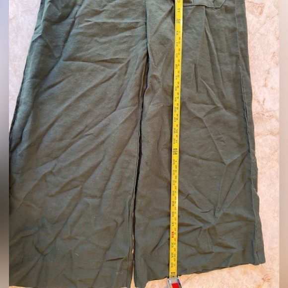Who What Wear Olive Green Wide Leg Gaucho Pants Size 4 - Picture 7 of 8